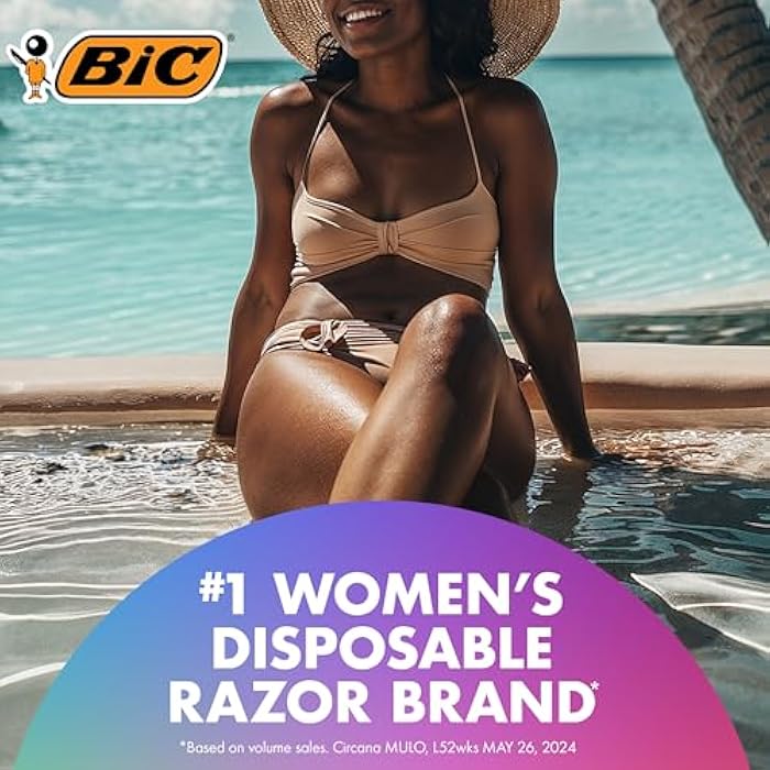 BIC Soleil 3 Colors Women's Disposable Razors With Aloe Vera and Vitamin E Lubricating Strip for Enhanced Glide, With 3 Blades, 14 Count - Image 4